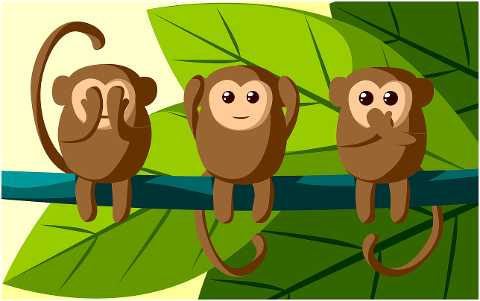 jungle-monkey-three-to-hear-talk-4376028