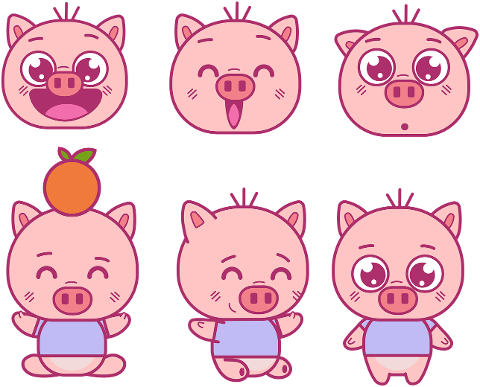 pigs-cutout-cartoon-animal-mammal-7005180
