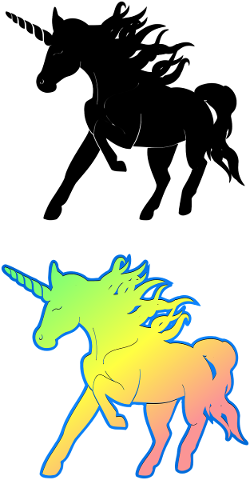 unicorn-rainbow-silhouette-horse-4954352